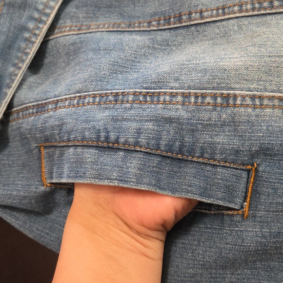 Revamped Cotton Blend Blue Denim Dress - Picture 8 of 9